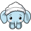 Elefant Winter Tier Baby Comic