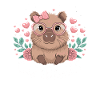 Cute Capybara with Hearts and Glasses, Capybaras