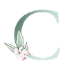 C Monogramme, Floral, Personnalisable