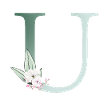 U Monogramme, Floral, Personnalisable