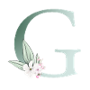 G Monogram, Floral, Personalizable