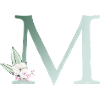 M Monogram, Floral, Personalizable