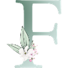 F Monogram, Floral, Customizable