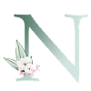 N Monogram, Floral, Personalizable