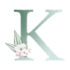 K Monogram, Floral, Personnalisable