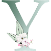 Y Monogram, Floral, Personnalisable
