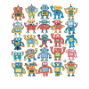 Colorful Robots for Kids - Funny Illustrations