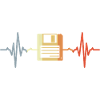 Retro Floppy Disk ECG