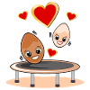 TRAMPOLINE LOVE HEART EASTER EGGS