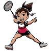 Badminton Player Cartoon