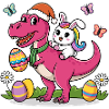Easter Dinosaur Bunny Ears Easter