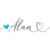Alan Nom Prénom Calligraphie Coeur