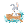A Bunny Boating Paddle Boat