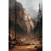 Mountain Landscape Illustration Poster