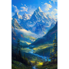 Mountain Landscape Illustration Poster