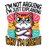 Annoyed cat – I'm right! 😼