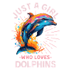 Delfin Farbspritzer Spruch für Frauen