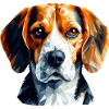 Geometric Beagle Polygon Art Design