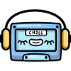 Chilling Music Tape with Headphones
