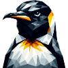 pingouin géométrique polygone math art