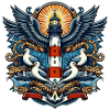 Lighthouse with seagulls