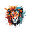 Lion Animal Pop Art Head