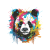 Panda Animal Pop Art Head