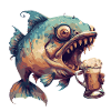 Piranha Fish Beer