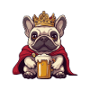 French Buldog Dog Beer Funny