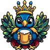 Peacock Bird Beer Funny