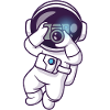 Astronaut Photography Illustration