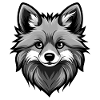 Pomeranian Dog Head