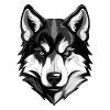 Husky Dog Head