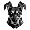 Doberman Dog Head