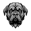 Mastiff Dog Head