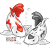 Two Koi fishes. Koi vibes