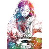 DJ Mädchen Musikkonsole
