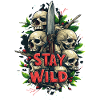 Stay Wild Knife Knife Life Motto