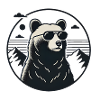 Cool bear with sunglasses