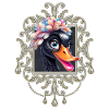 The happy swan, a blue-eyed charmer.