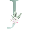 J Monogram, Floral, Personalizable