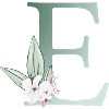 E Monogram, Floral, Customizable