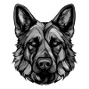 German Shepherd Dog Portrait