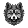 Pomeranian Dog Portrait