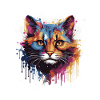 Cat Animal Pop Art Head