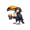 Toucan oiseau bière drôle