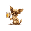 Chihuahua Dogs Beer Funny