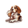 Beagle Dogs Beer Funny