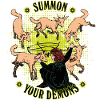 Retro-style demon summoning