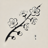 Japanese-style plum blossoms